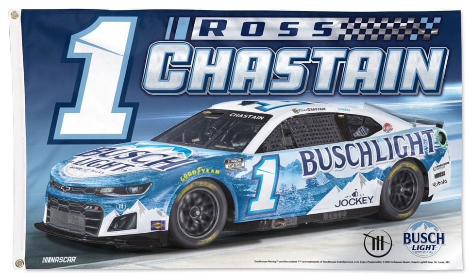 Ross Chastain Flag 3x5 Busch Light 2024 Race Car heartlandflags