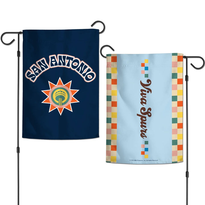 San Antonio Spurs City Garden Flag 2 Sided heartlandflags