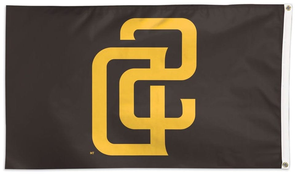 San Diego Padres Flag 3x5 SD Logo Brown heartlandflags