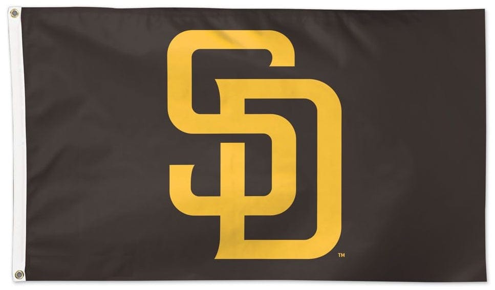 San Diego Padres Flag 3x5 SD Logo Brown heartlandflags