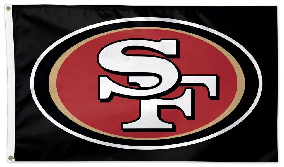 San Francisco 49ers Flag 2 Sided 3x5 Black heartlandflags