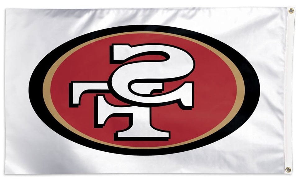 San Francisco 49ers Flag 3x5 White Logo heartlandflags