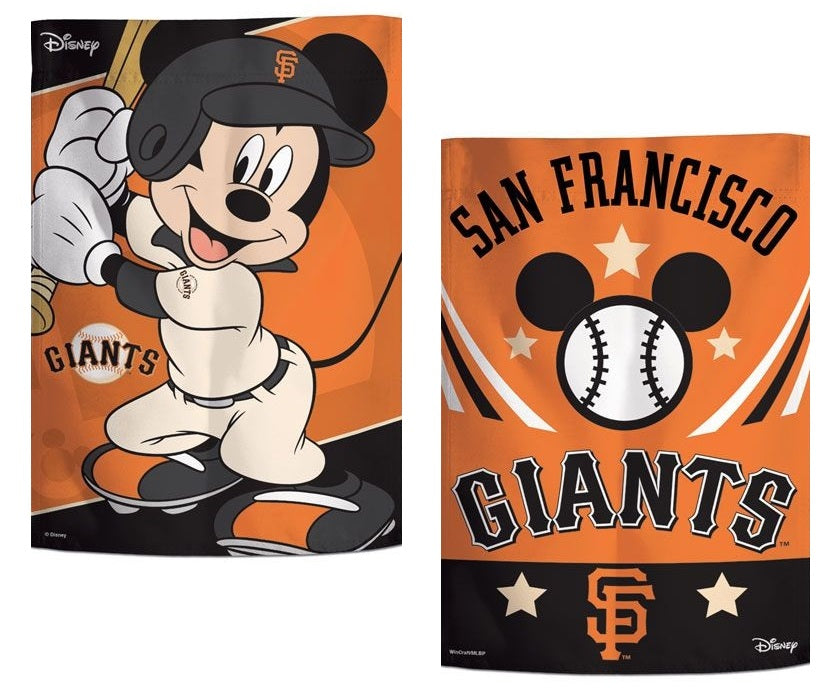 San Francisco Giants Garden Flag 2 Sided Mickey Mouse heartlandflags