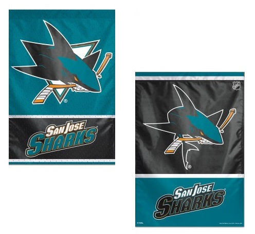 San Jose Sharks Banner 2 Sided Vertical House Flag heartlandflags