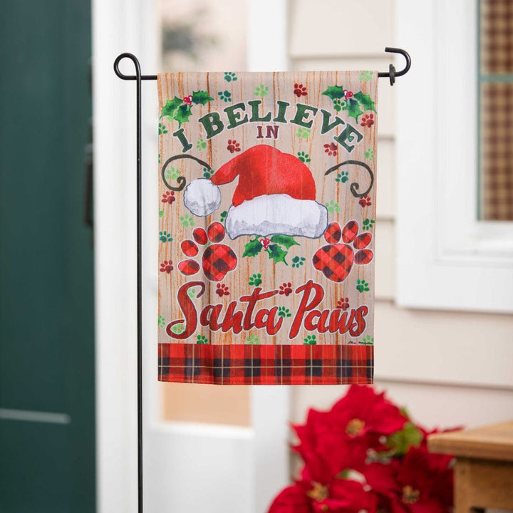 Santa Paws Christmas Garden Flag 2 Sided heartlandflags