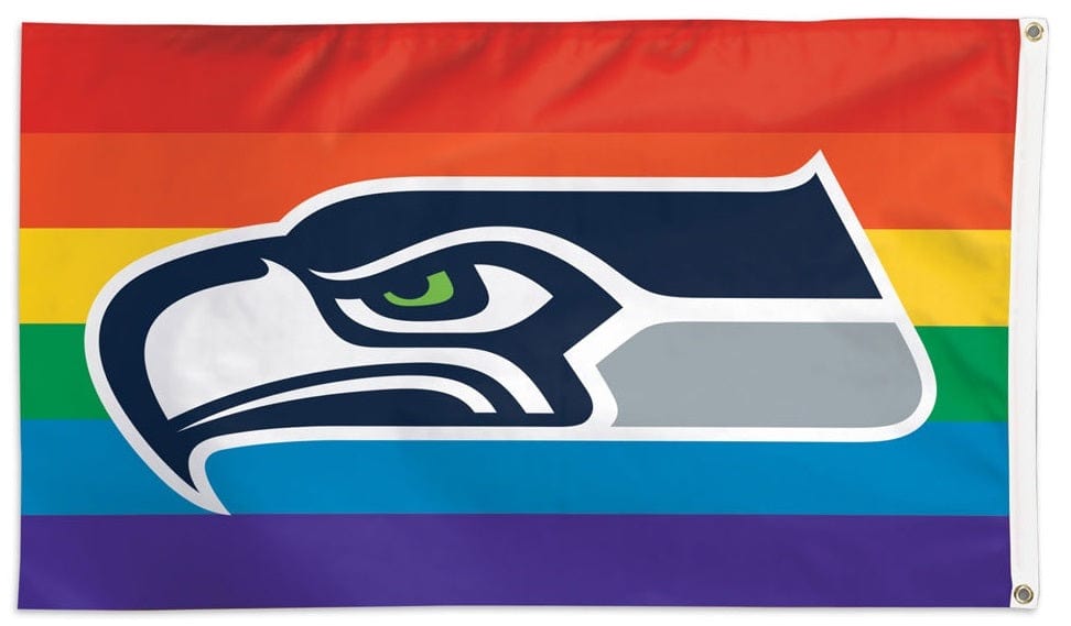 Seattle Seahawks Flag 3x5 Pride Rainbow heartlandflags