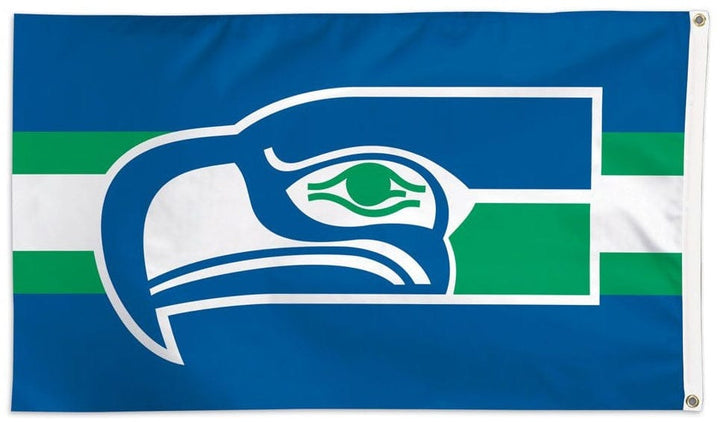 Seattle Seahawks Flag 3x5 Retro Logo heartlandflags