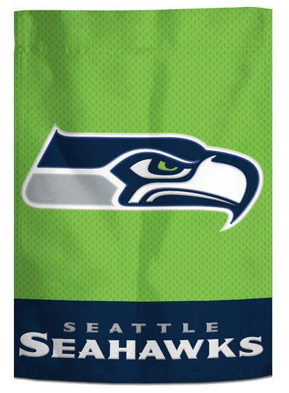 Seattle Seahawks Garden Flag Embroidered 2 Sided heartlandflags