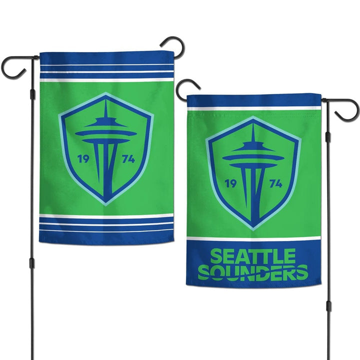 Seattle Sounders Garden Flag 2 Sided New Logo heartlandflags