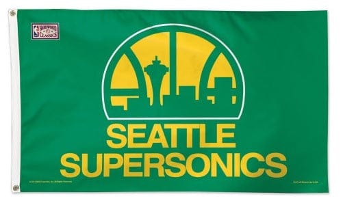 Seattle Supersonics Flag 3x5 Retro Logo heartlandflags