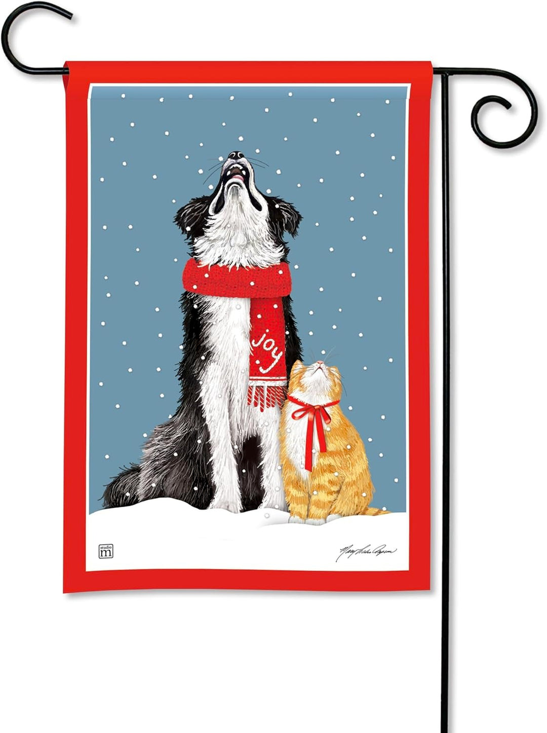 Snow Day Pets Garden Flag heartlandflags