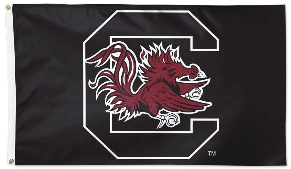 South Carolina Gamecocks Flag 3x5 Black Logo heartlandflags