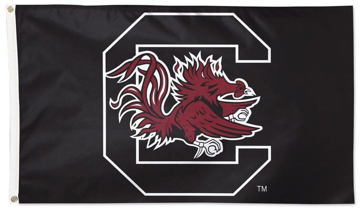 South Carolina Gamecocks Flag 3x5 Black Logo heartlandflags