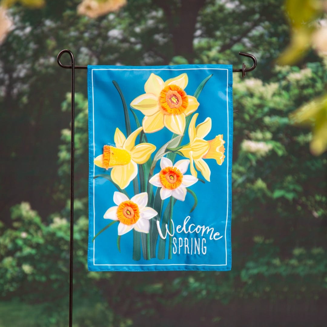 Spring Daffodils Garden Flag Applique 2 Sided heartlandflags