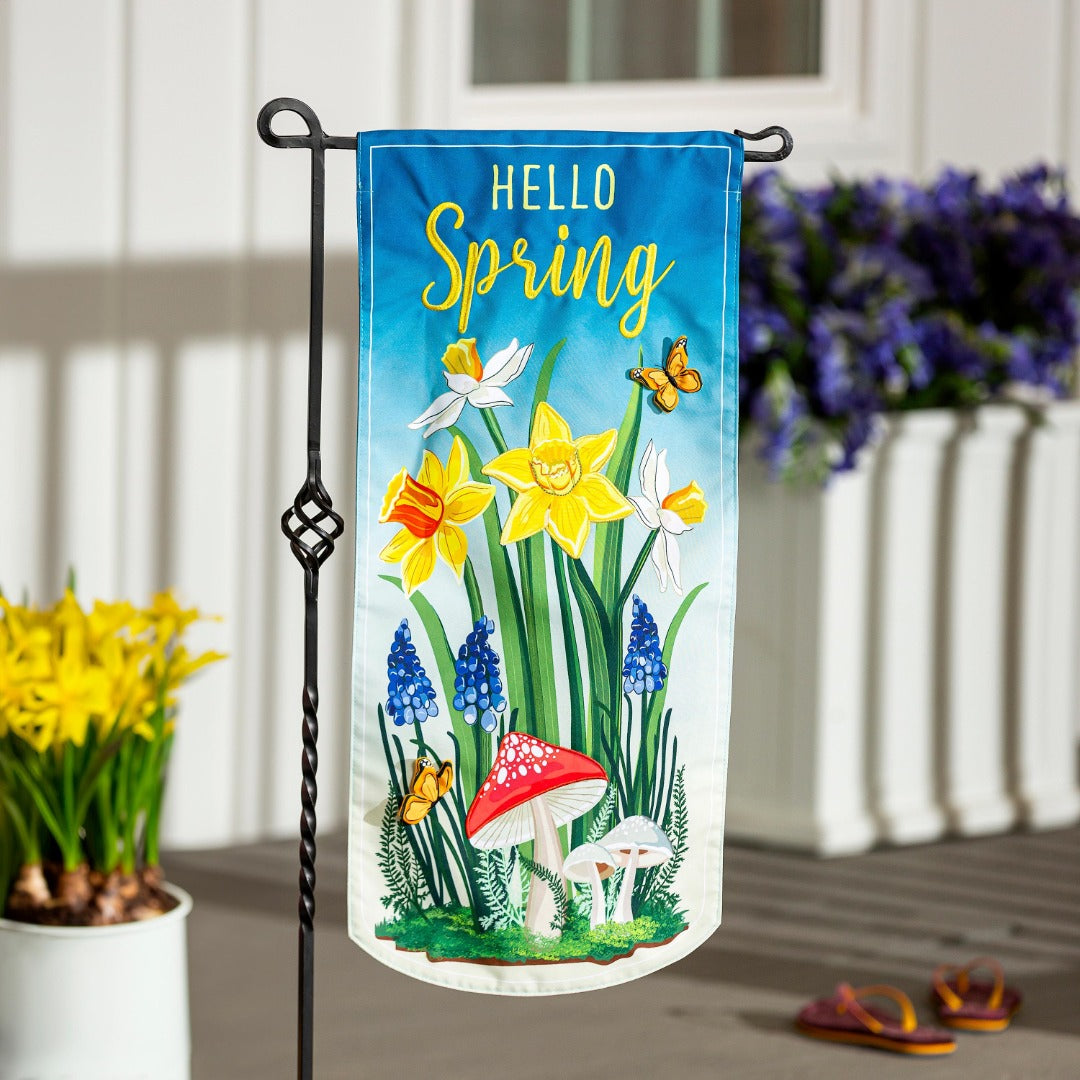 Spring Floral Haven Long Garden Flag 2 Sided heartlandflags