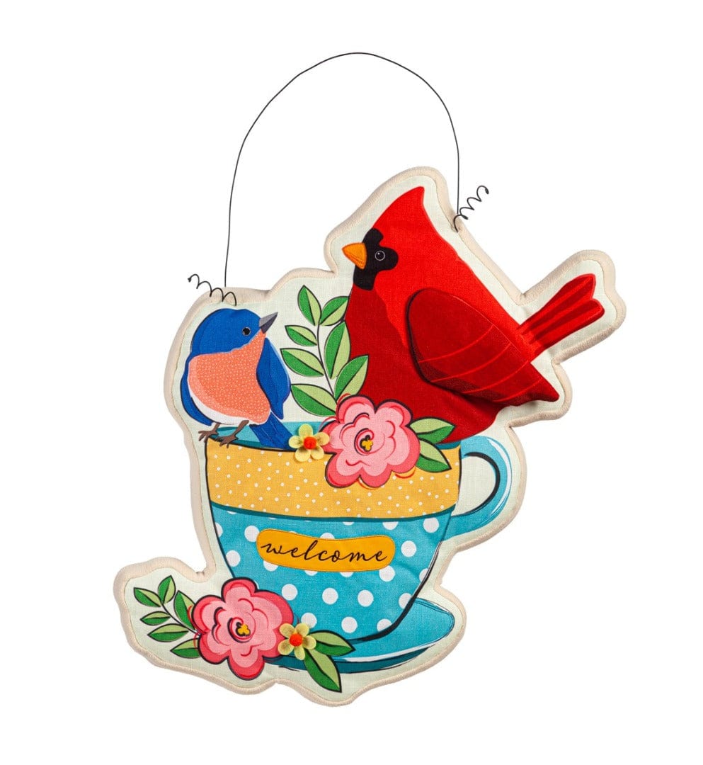 Spring Songbirds Welcome Estate Door Decoration Hanger heartlandflags