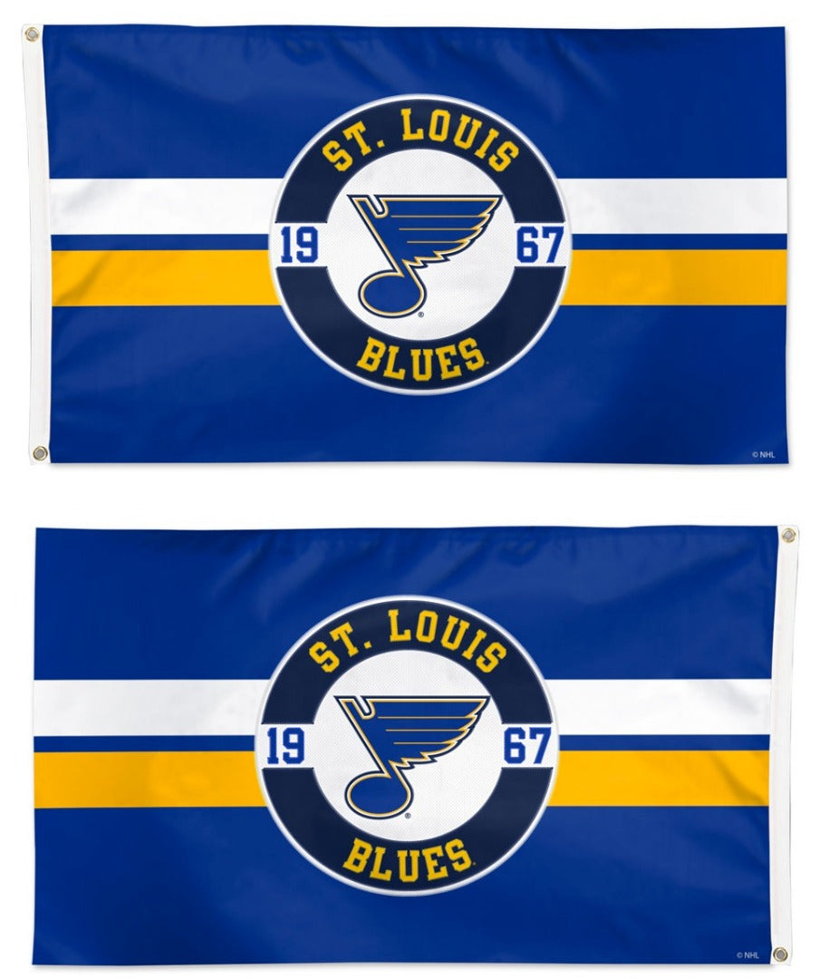 St Louis Blues Embroidered Flag 2 Sided 3x5 heartlandflags