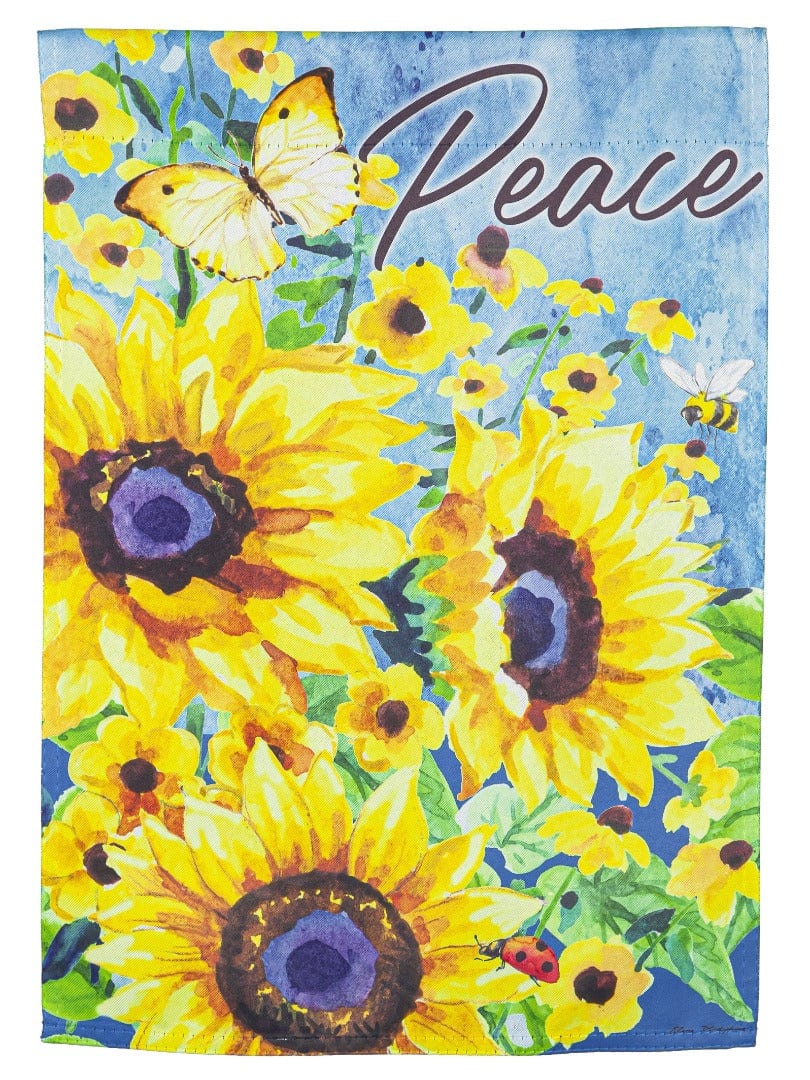 Summer Peace Sunflowers Garden Flag 2 Sided heartlandflags