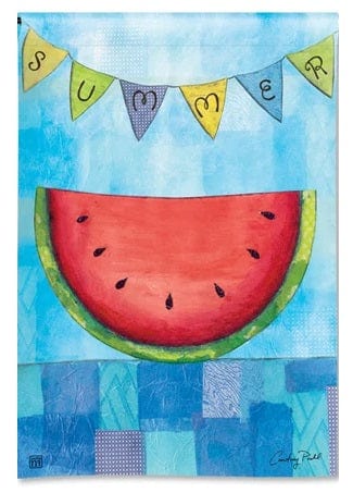 Summer Slice Garden Flag Watermelon heartlandflags