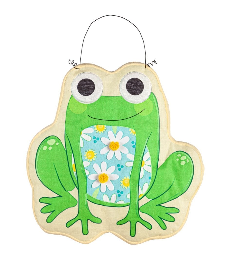 Summer Welcome Friends Frog Door Decoration Hanger heartlandflags