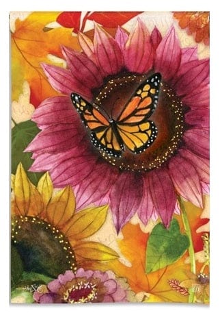 Sunflower Butterfly Garden Flag Monarch heartlandflags