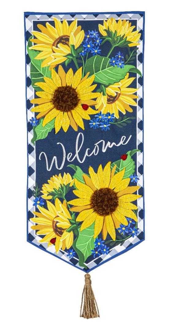 Sunflower Welcome Garden Flag 2 Sided XL heartlandflags