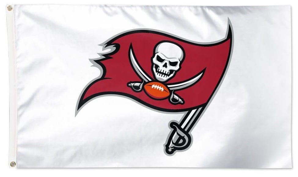 Tampa Bay Buccaneers Flag 3x5 Logo 2 Sided White heartlandflags