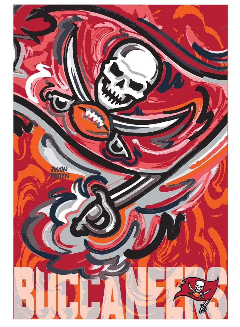 Tampa Bay Buccaneers Garden Flag 2 Sided Logo Justin Patten heartlandflags