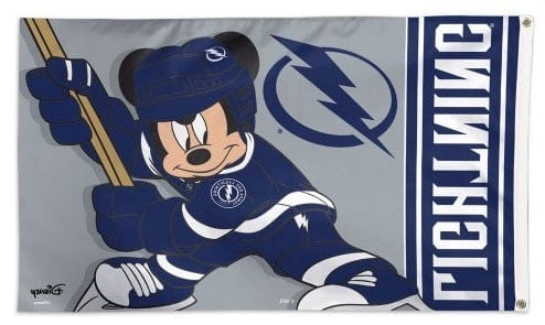 Tampa Bay Lightning Flag 3x5 Mickey Mouse Hockey heartlandflags