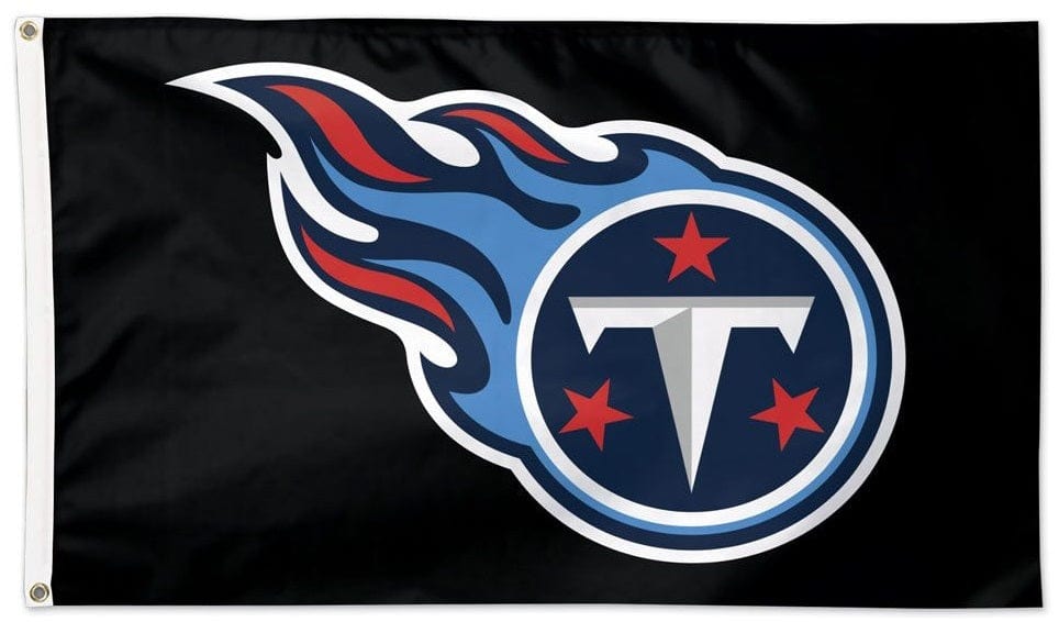 Tennessee Titans Flag 2 Sided Logo Black heartlandflags