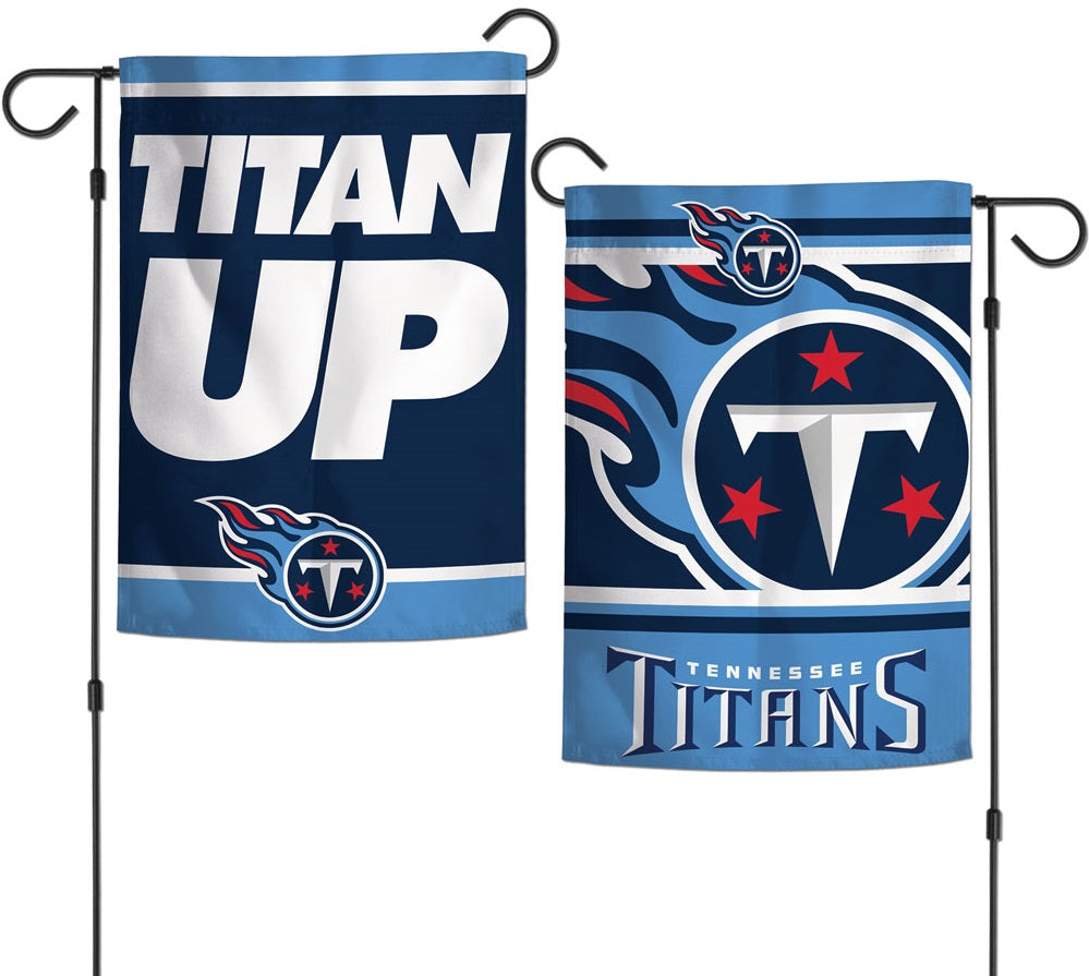 Tennessee Titans Garden Flag 2 Sided Titan Up Slogan heartlandflags