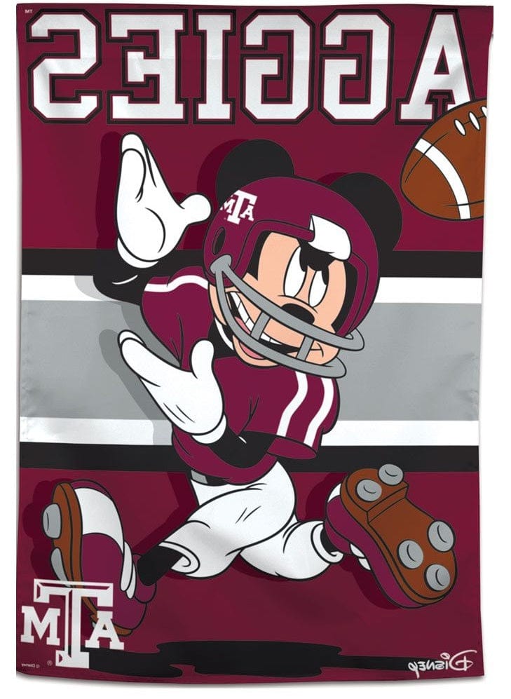 Texas A&M Aggies Banner Mickey Mouse Football heartlandflags