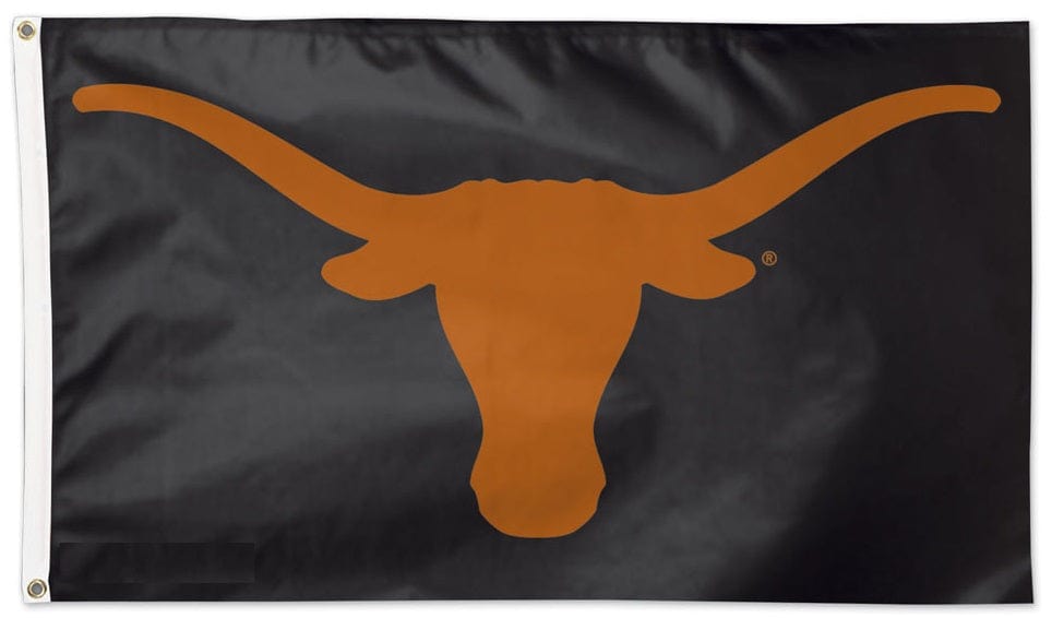 Texas Longhorns Flag 3x5 Black Logo heartlandflags