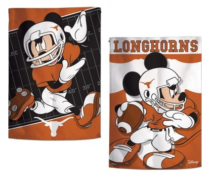 Texas Longhorns Garden Flag 2 Sided Mickey Mouse Football heartlandflags