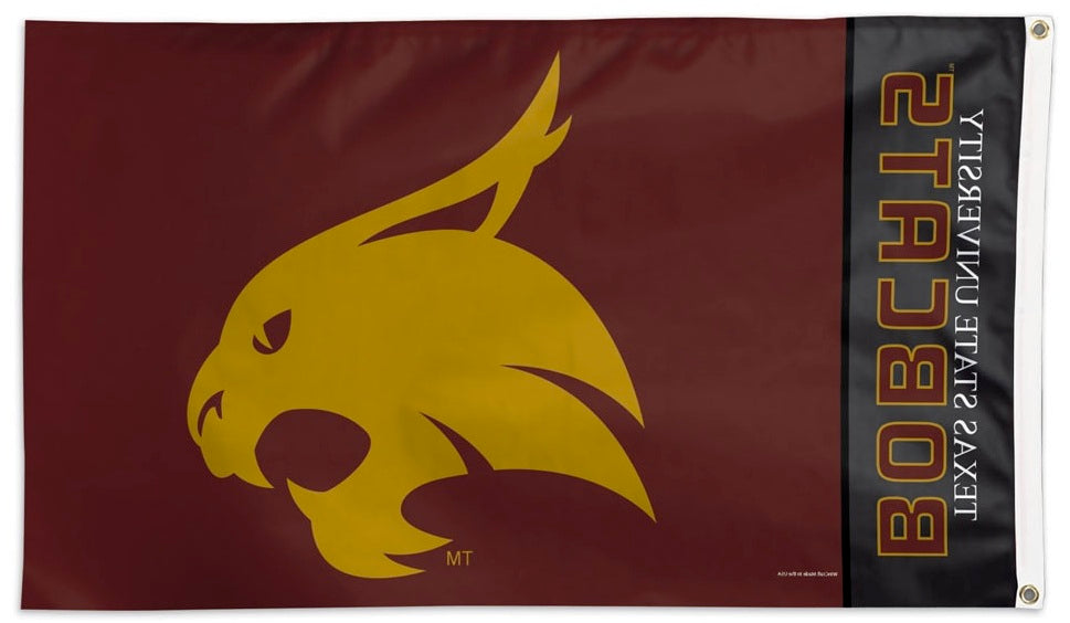 Texas State Bobcats Flag 3x5 Logo heartlandflags