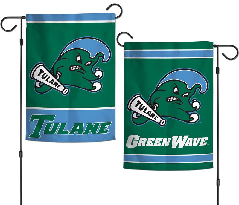 Tulane University Garden Flag 2 Sided Green Wave heartlandflags