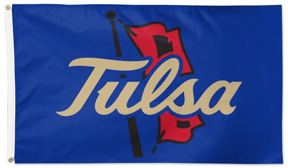 Tulsa Golden Hurricanes Flag 3x5 Logo heartlandflags