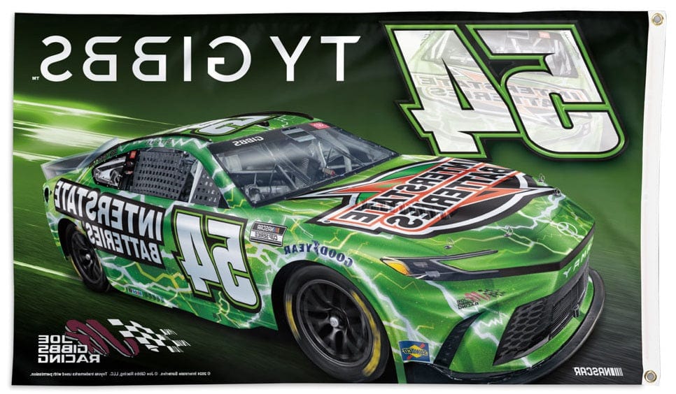 Ty Gibbs Flag 3x5 Interstate Batteries Race Car 2024 heartlandflags