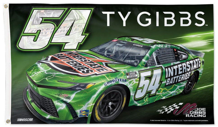 Ty Gibbs Flag 3x5 Interstate Batteries Race Car 2024 heartlandflags