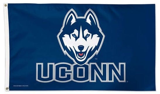 UConn Huskies Flag 3x5 Logo heartlandflags