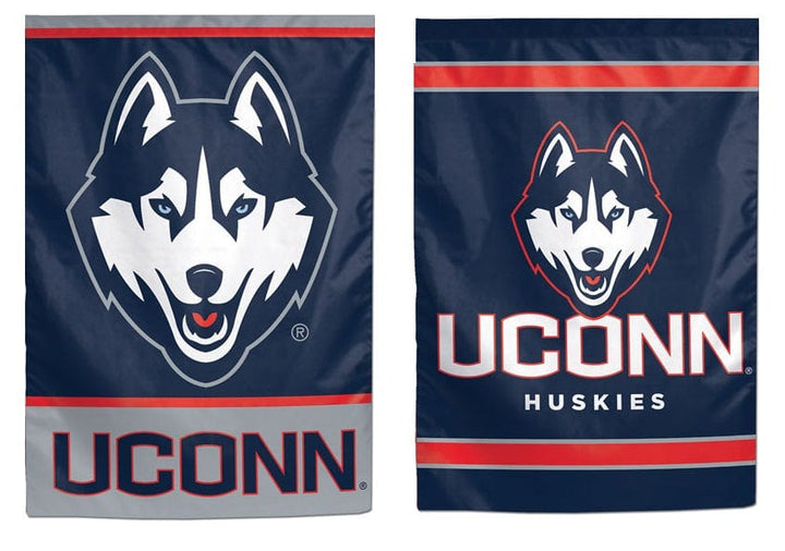 UConn Huskies Garden Flag 2 Sided Logo heartlandflags