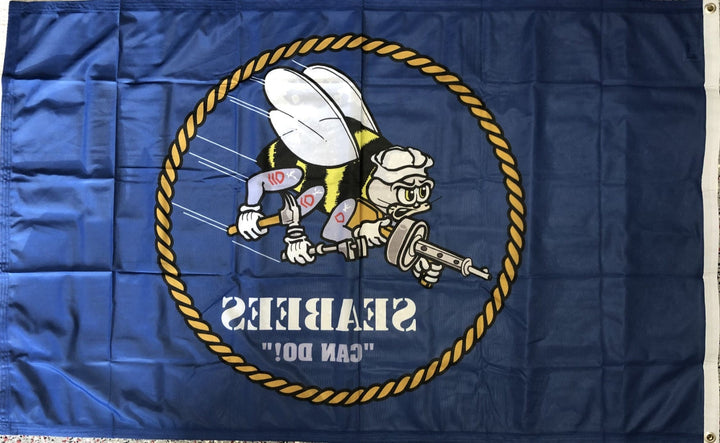 US Seabees Flag 3x5 Can Do Single Sided heartlandflags