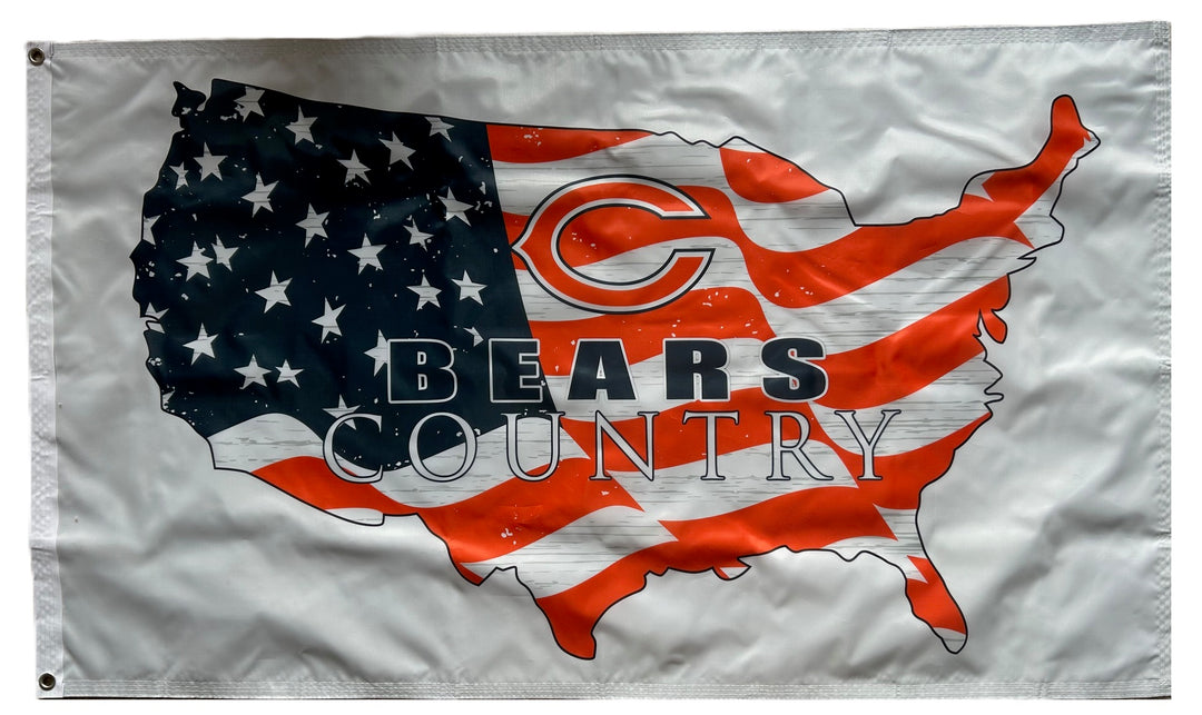 USA Chicago Bears Country Flag 2 Sided 3x5 heartlandflags