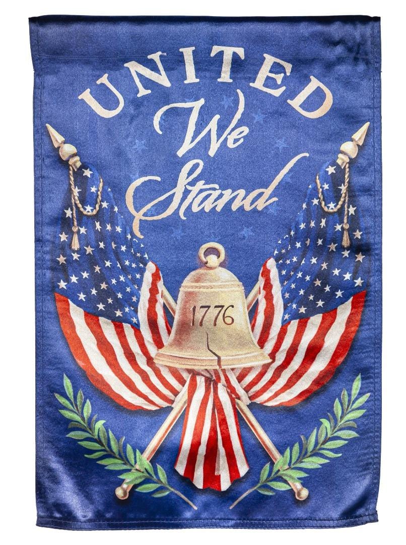 United We Stand Patriotic Garden Flag 2 Sided heartlandflags