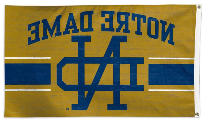 University of Notre Dame Flag 3x5 Vault ND On Gold heartlandflags