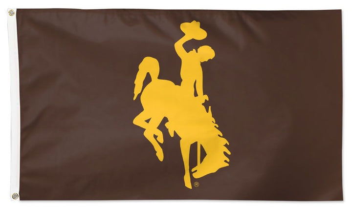 University of Wyoming Flag 3x5 Logo Brown heartlandflags