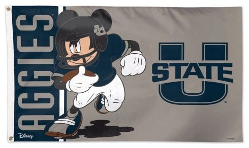 Utah State Flag 3x5 Mickey Mouse Aggies Football Disney heartlandflags