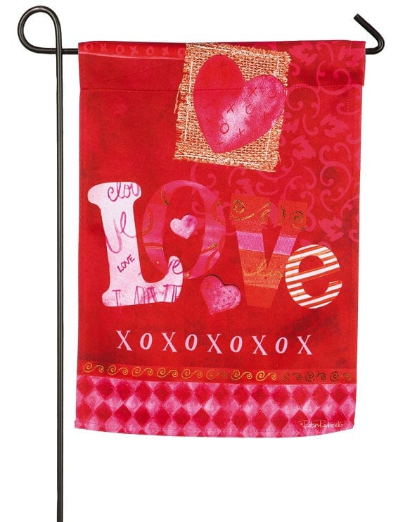 Valentine Garden Flag Love XOXO 2 Sided heartlandflags