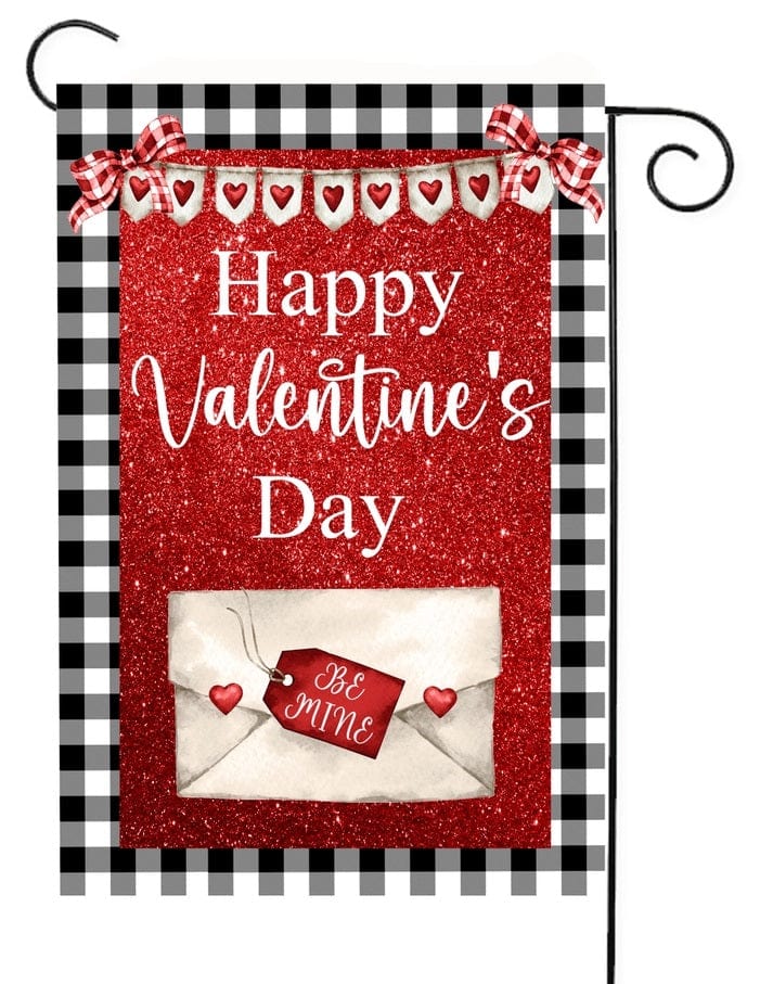 Valentines Envelope Garden Flag 2 Sided Happy Valentine's Day heartlandflags