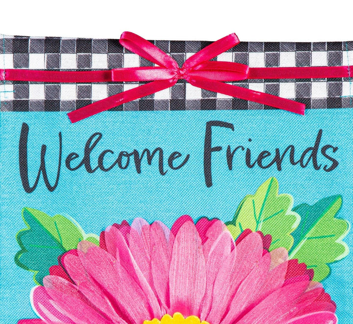 Welcome Friends Daisy Garden Flag 2 Sided heartlandflags